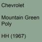 Preview: Chevrolet, Mountain Green Poly, HH (1967).